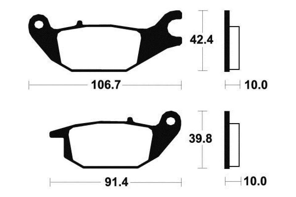 Plaquette de frein Tecnium pour moto Honda 125 Cbr R 2005-2010 AR Neuf