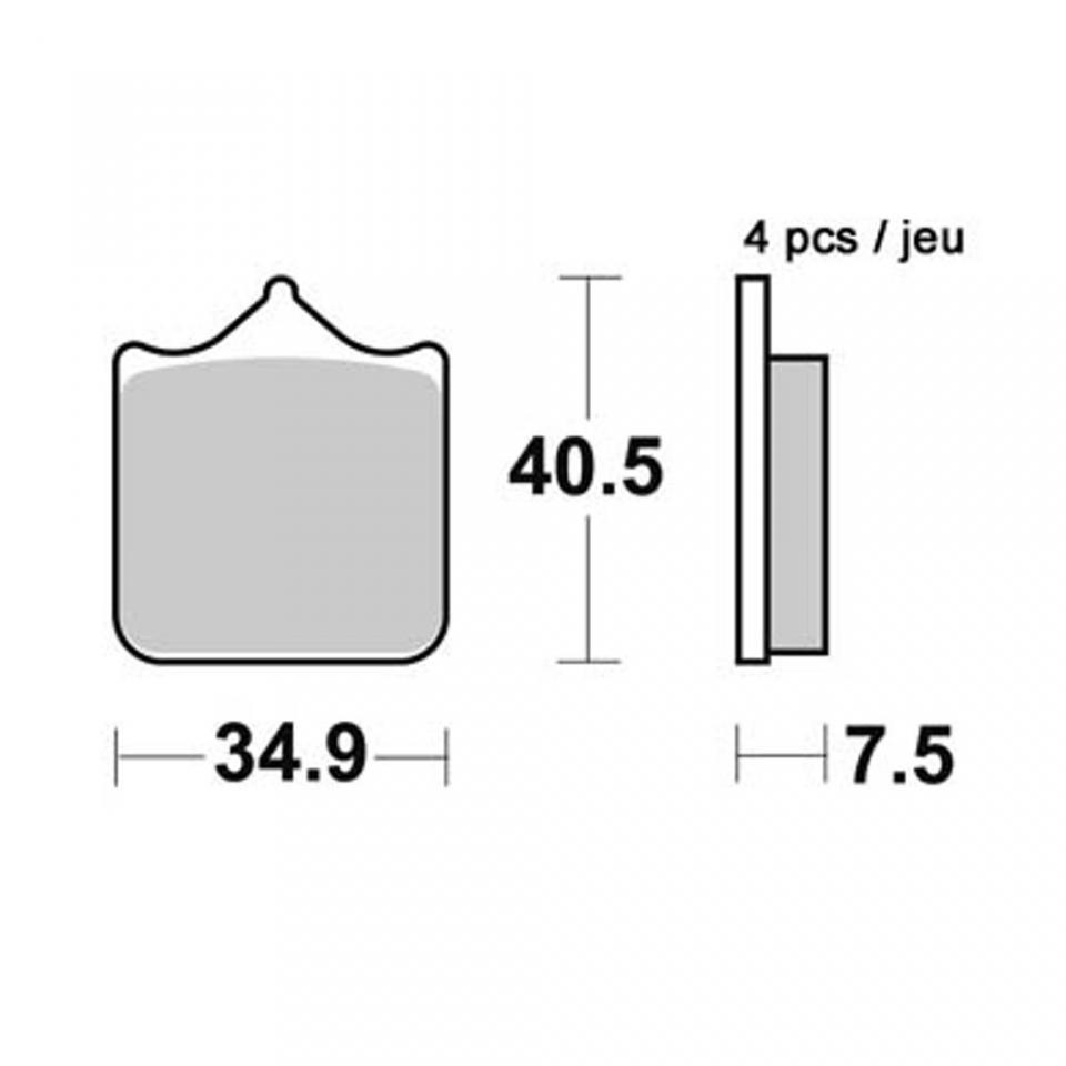 Plaquette de frein AP Racing pour moto KTM 990 Superpour moto R 2008-2009 AVG / AVD Neuf