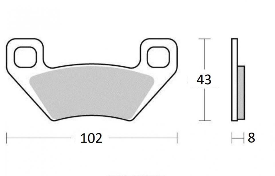Plaquette de frein Tecnium pour Quad Kymco 500 Mxu Irs 2009-2011 MO445 / AV Neuf