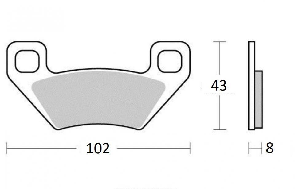 Plaquette de frein Tecnium pour Quad Kymco 700 MXU 2014-2018 MO445 / AV Neuf