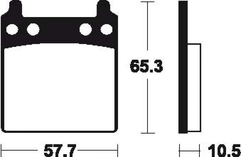 Paire plaquette de frein Tecnium pour moto Honda 1000 Gl Gold Wing 1975-1979 MA9 Neuf