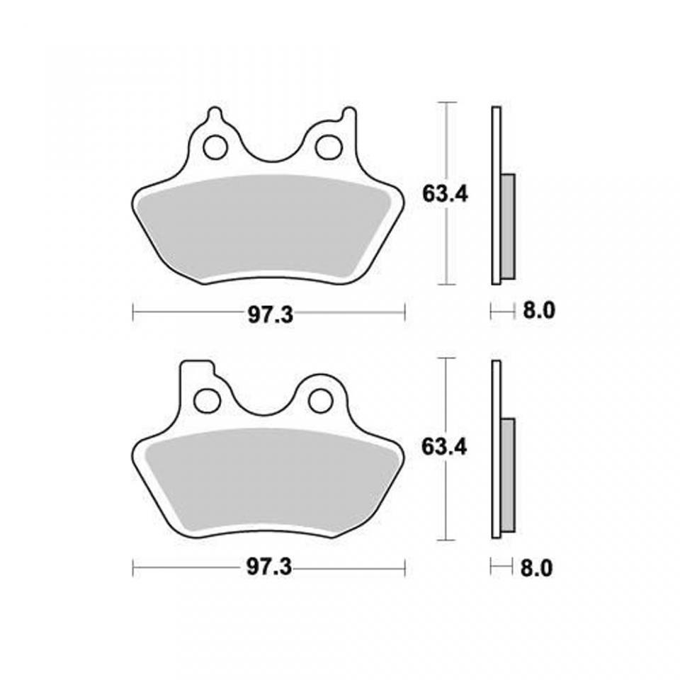 Plaquette de frein AP Racing pour Moto Harley Davidson 1584 FLSTF Fat Boy 2007 AR / LMP446SR Neuf