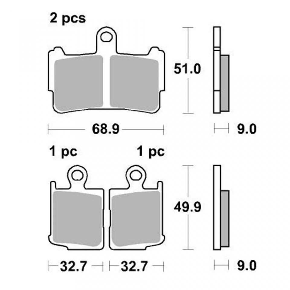 Plaquette de frein AP Racing pour moto Honda 1200 VFR F 2010-2011 AVG / AVD Neuf