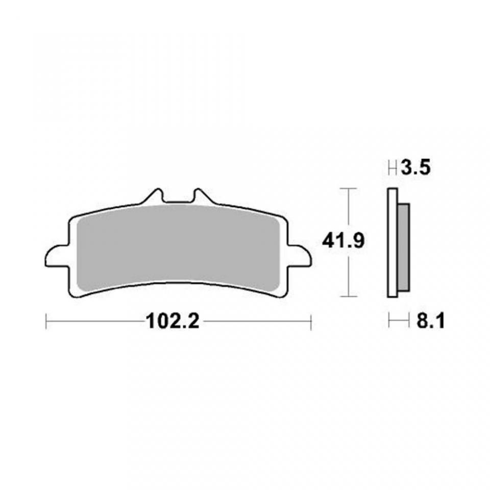 Plaquette de frein AP Racing pour moto Ducati 1100 Hypermotard Evo Sp Corse 2012-2012 AVG / AVD Neuf