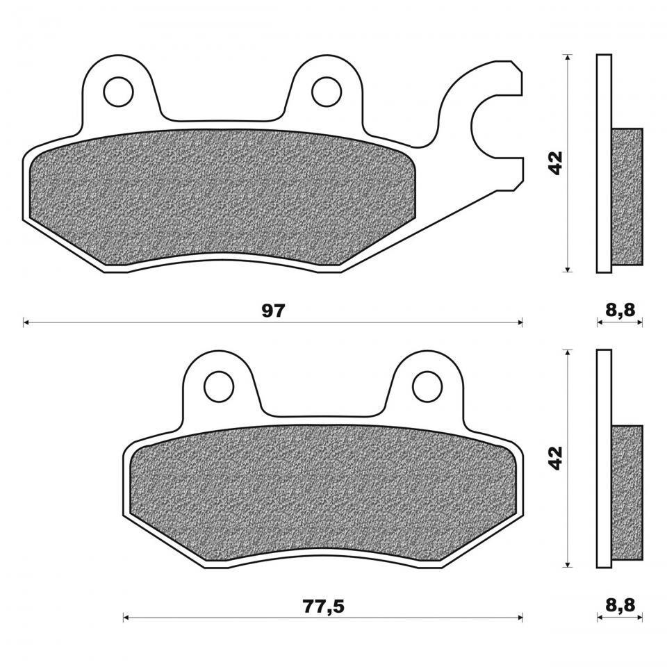 Plaquette de frein Newfren pour Moto Kymco 150 Hipster 2001 à 2020 Neuf