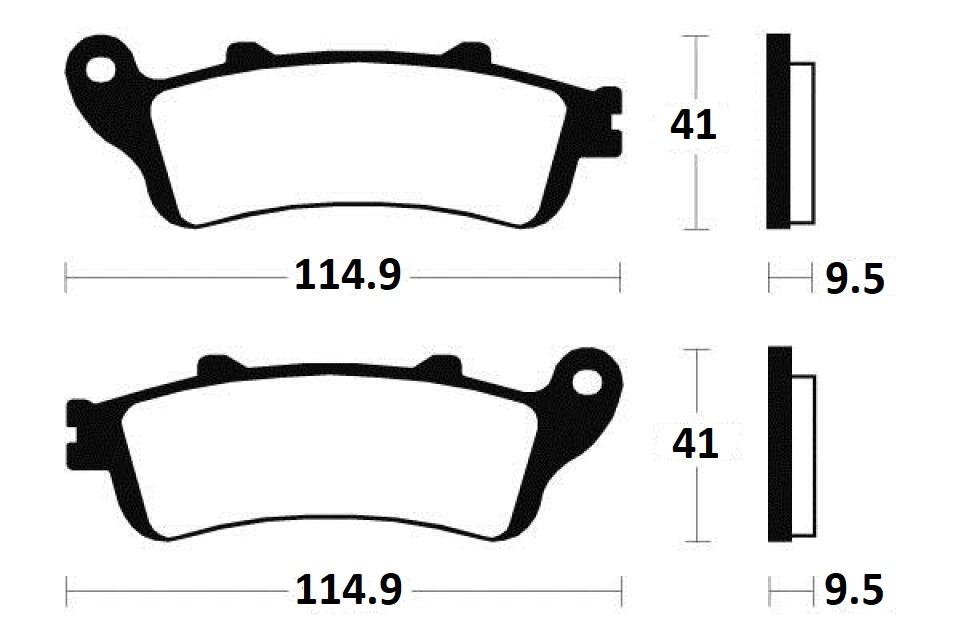 Plaquette de frein Polini pour Scooter Honda 600 SW-T Neuf