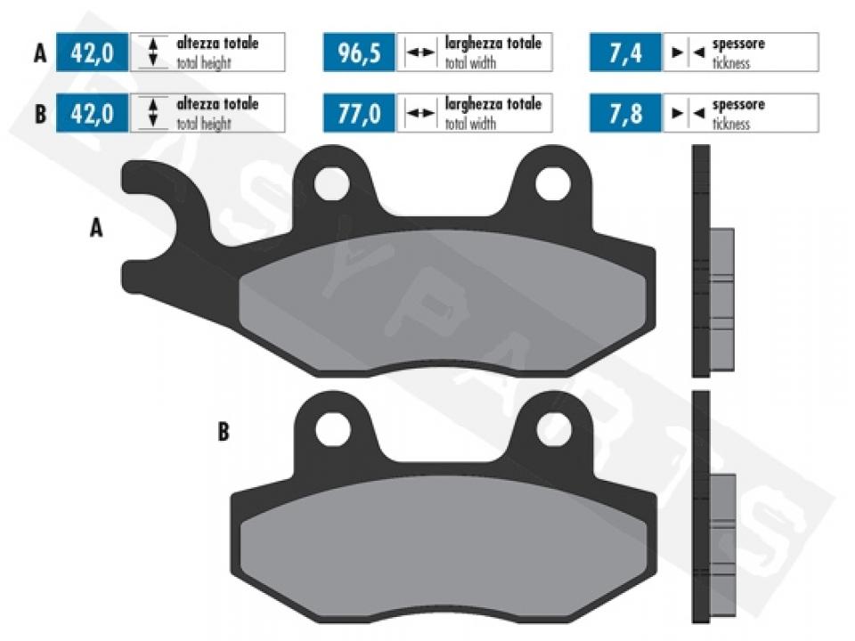 Plaquette de frein Polini pour Scooter Suzuki 400 An Burgman Neuf