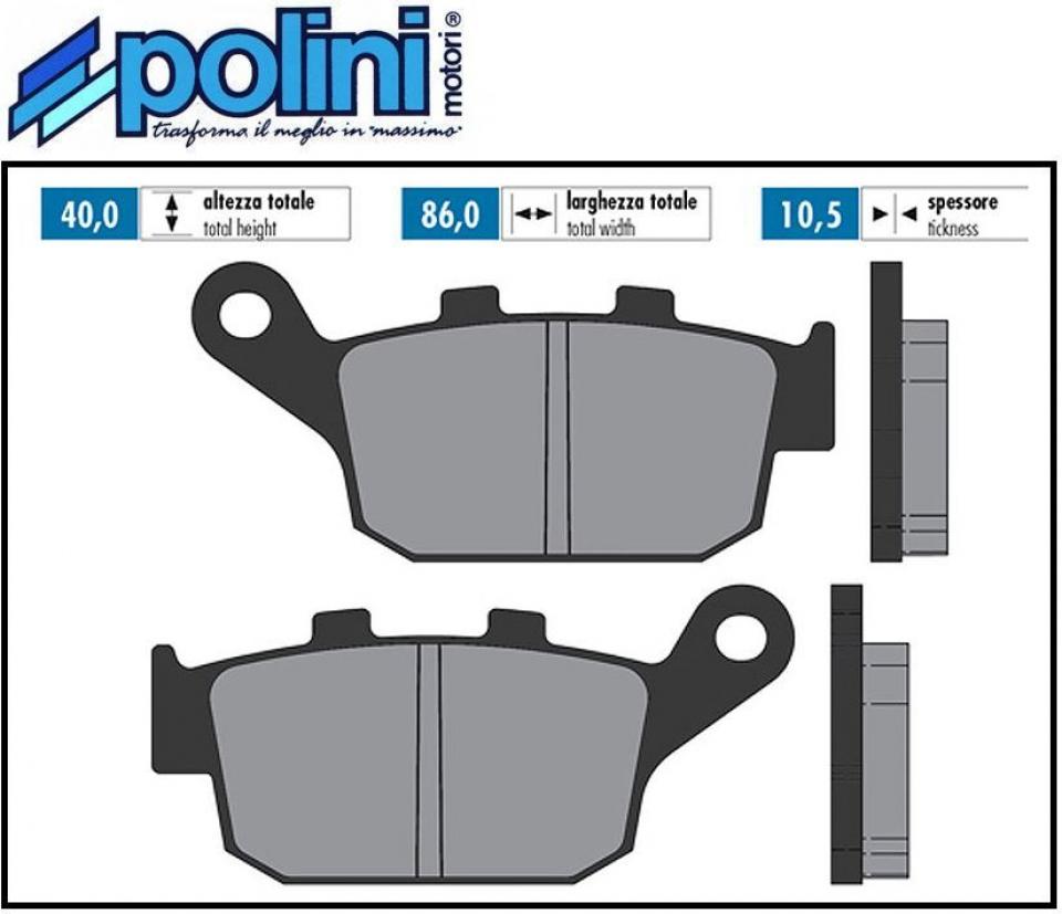 Plaquette de frein Polini pour Moto Triumph 600 Daytona Après 2004 Neuf