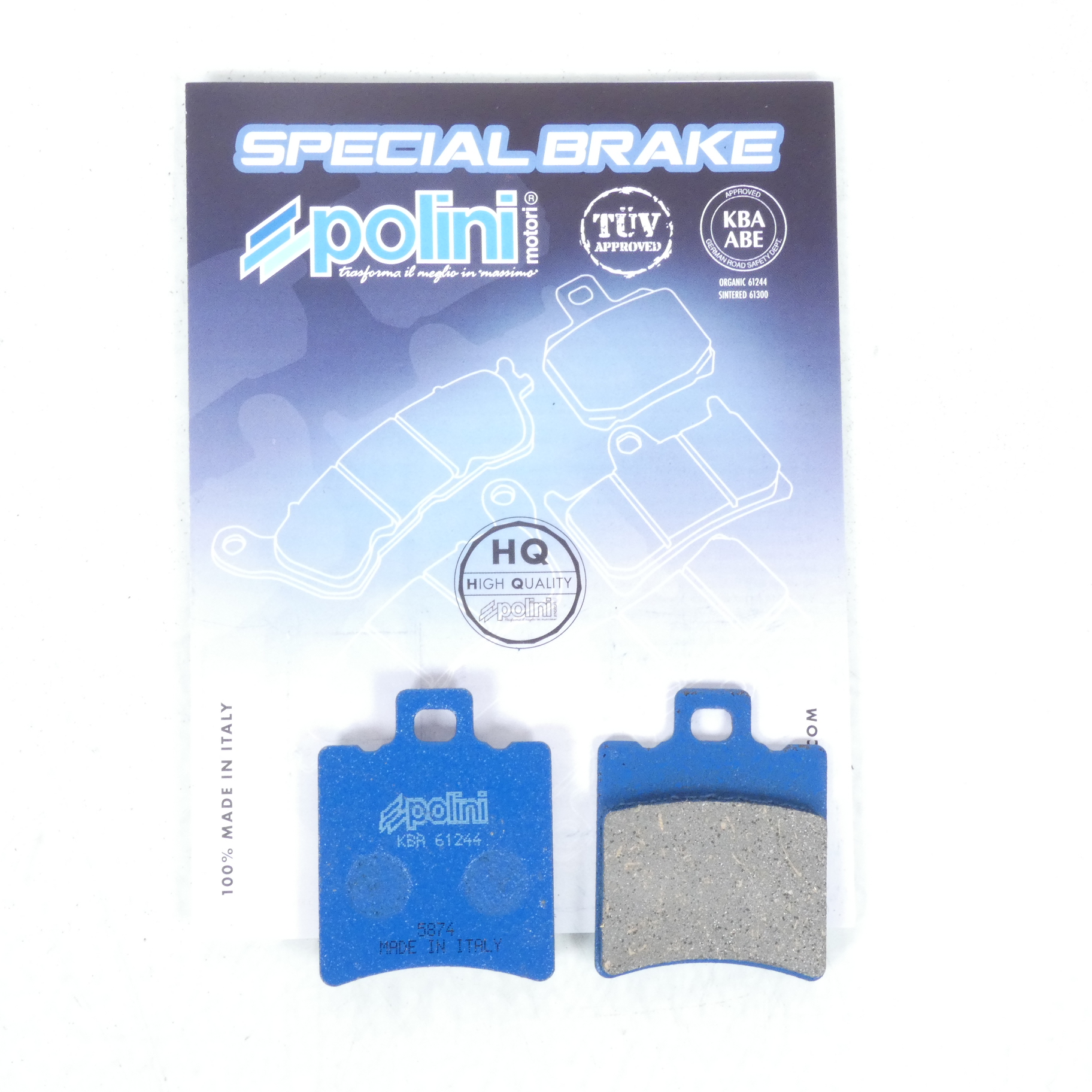 Plaquette de frein Polini pour Scooter MBK 50 Booster 1989 à 2019 174.0010 Neuf