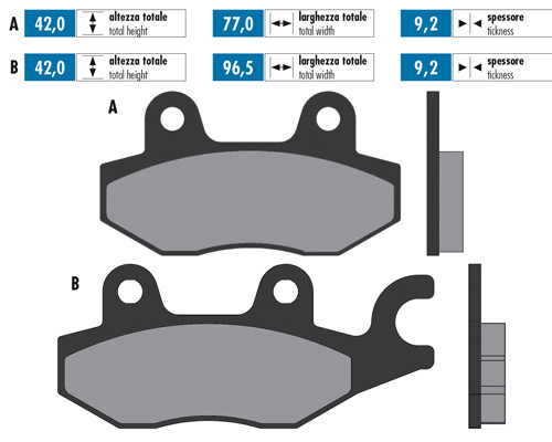 Plaquette de frein Polini pour Moto Daelim 125 Roadwin Après 2004 174.0021 Neuf