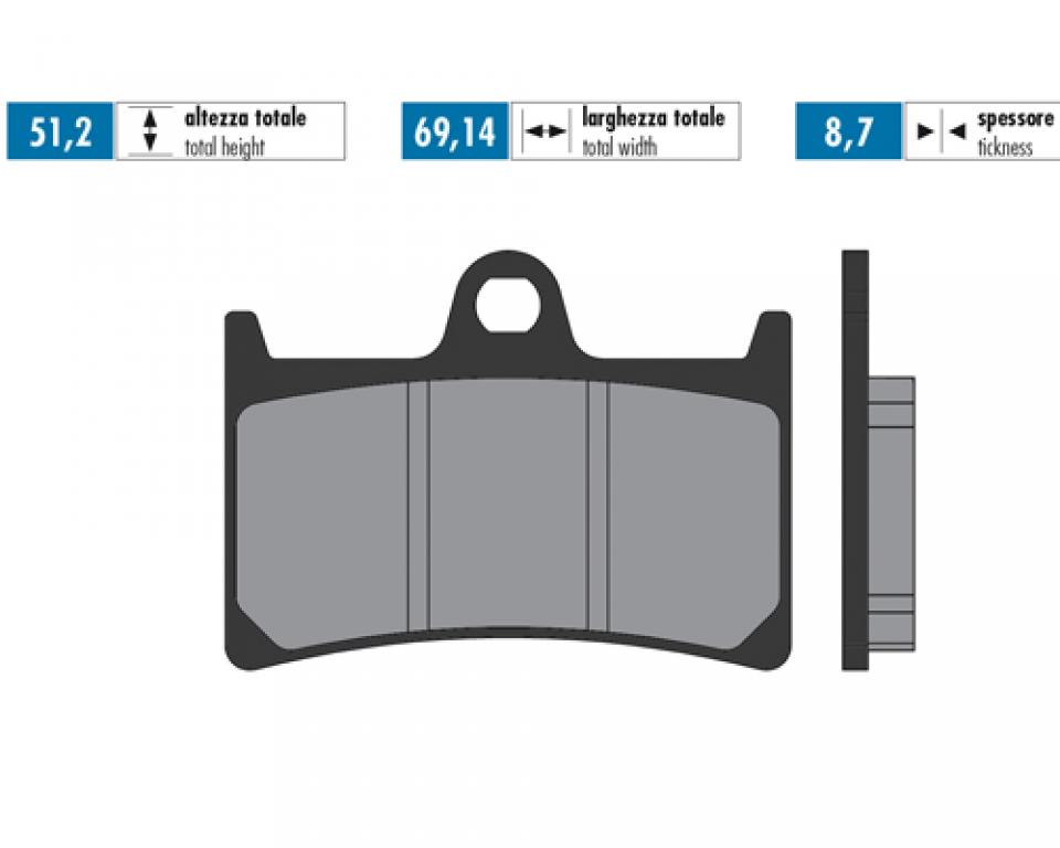 Plaquette de frein Polini pour Scooter MBK 250 Skyliner Après 2000 Neuf