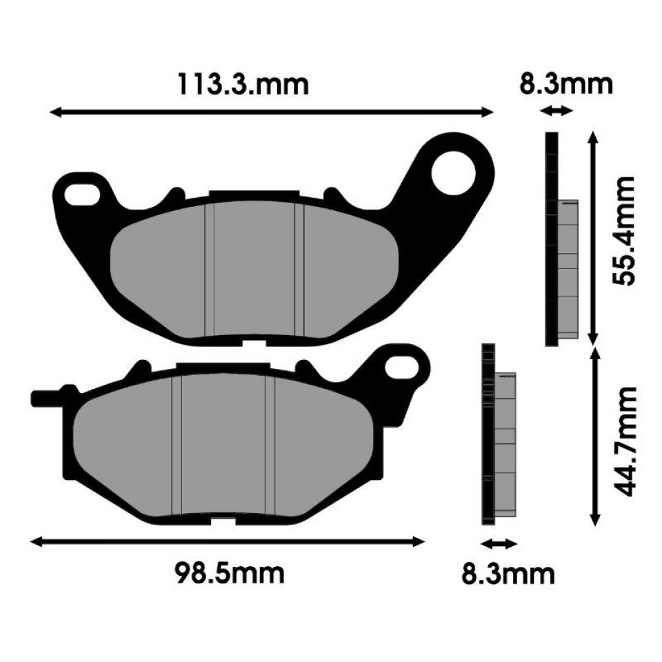 Plaquette de frein Polini pour Scooter Yamaha 125 Xmax 2018 à 2020 174.0175 Neuf