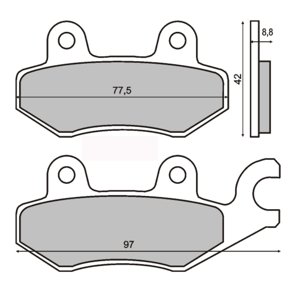 Plaquette de frein Sinter pour Scooter Kymco 200 Agility 2014 C32000 / AR Neuf