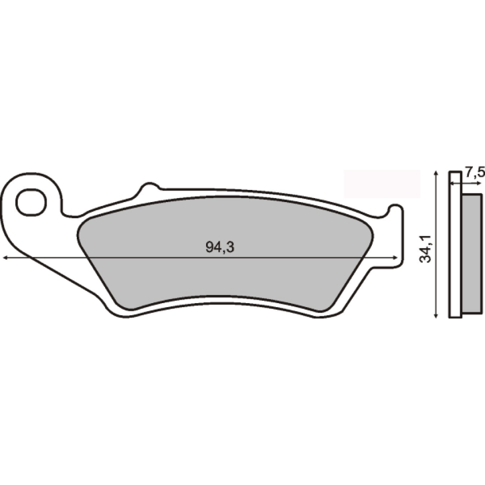Plaquette de frein Sinter pour Moto Suzuki 400 Dr-Z 2000 à 2003 BE111 / AV Neuf