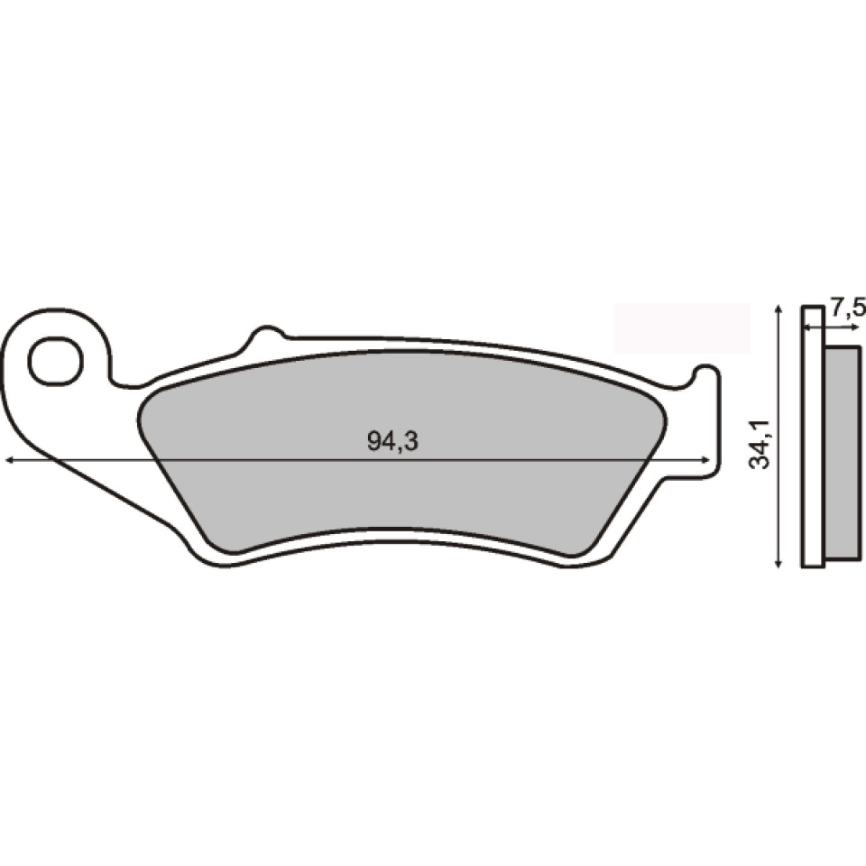 Plaquette de frein Sinter pour Moto Aprilia 450 SXV 2008 VPT00/VSR00/VSS00 / AV Neuf