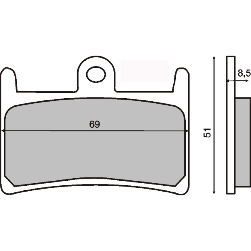 Plaquette de frein Sinter pour Moto Yamaha 850 Xsr 2020 RN43P / AV Neuf