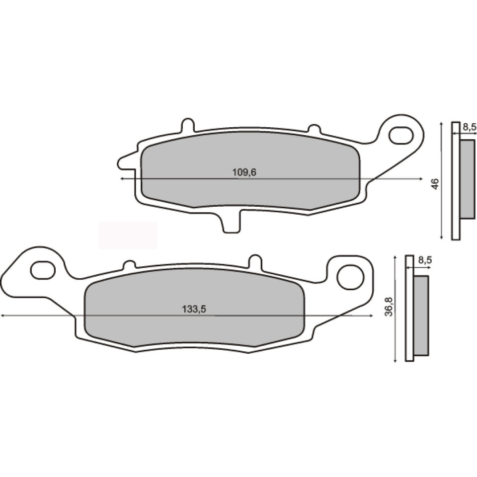 Plaquette de frein Sinter pour Moto Kawasaki 1700 VN 2011 à 2014 VNT70JKA / AR Neuf