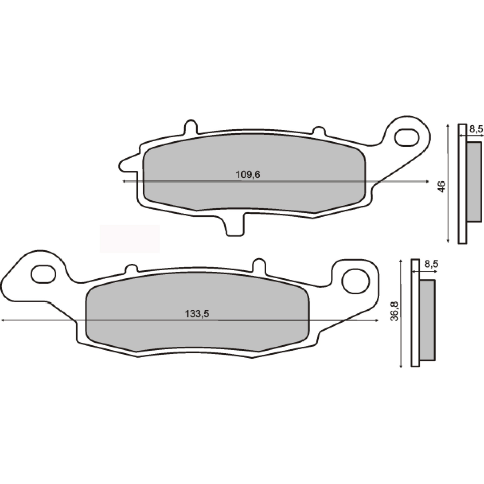 Plaquette de frein Sinter pour Moto Kawasaki 800 VN 1999 à 2001 VN800CCA / AR Neuf