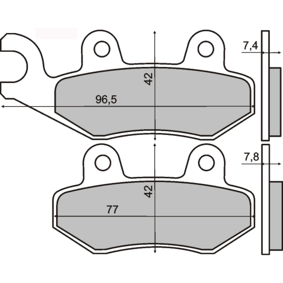 Plaquette de frein Sinter pour Scooter Kymco 200 Like 2012 D21000 / AV Neuf