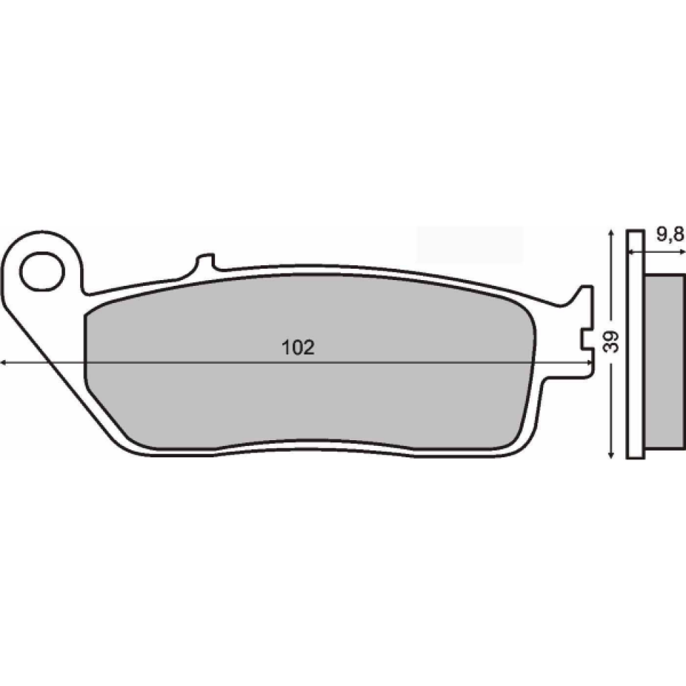 Plaquette de frein Sinter pour Moto Triumph 865 Scrambler 2008 à 2016 SMTTJ9178G / AV Neuf