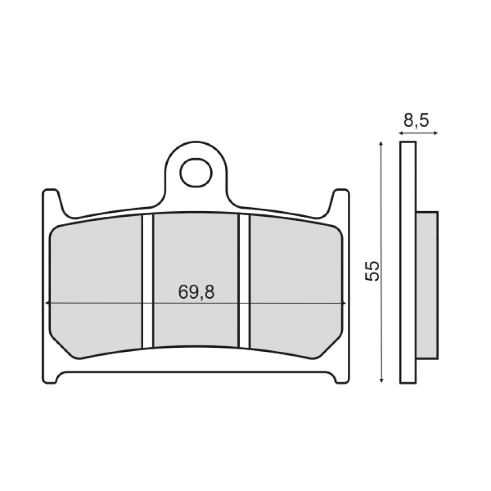 Plaquette de frein Sinter pour Moto Triumph 650 Daytona 2005 1 / AV Neuf