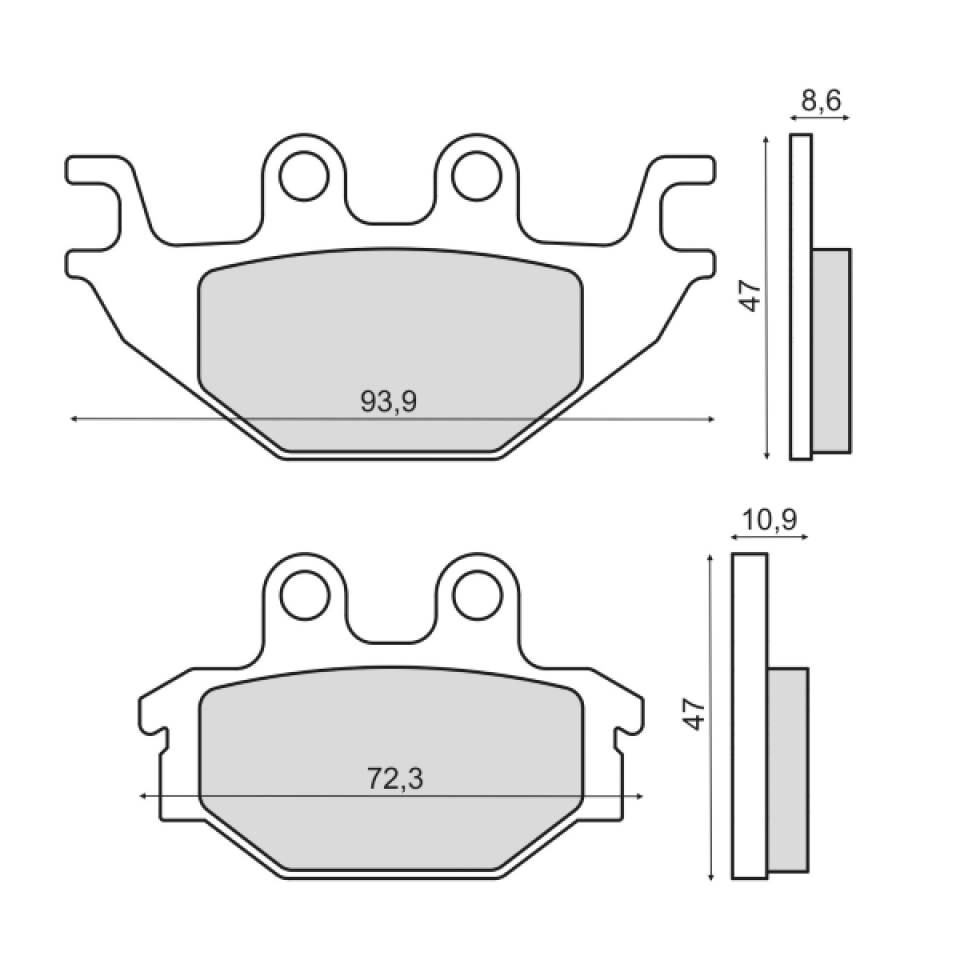 Plaquette de frein Sinter pour Quad Kymco 300 MXU 2005 à 2006 L60020 / AV / AR Neuf