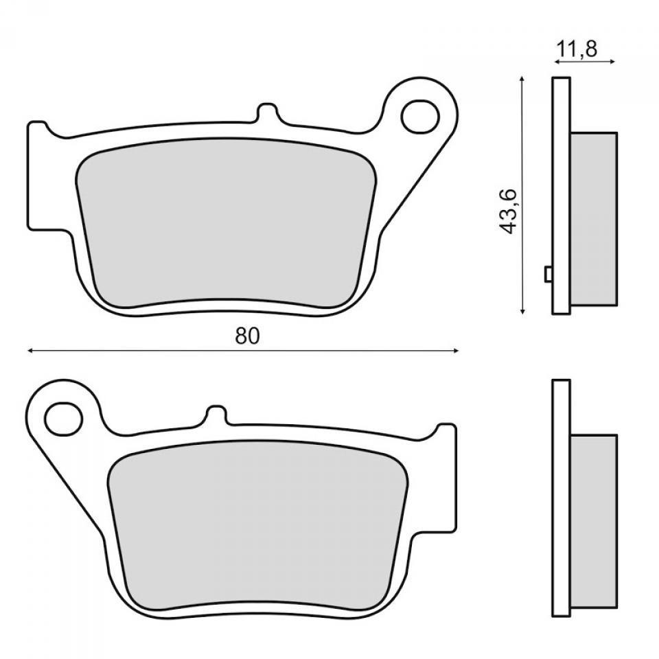 Plaquette de frein RMS pour Scooter Sym 400 Maxsym 2017 LX40A4-EU / AR Neuf
