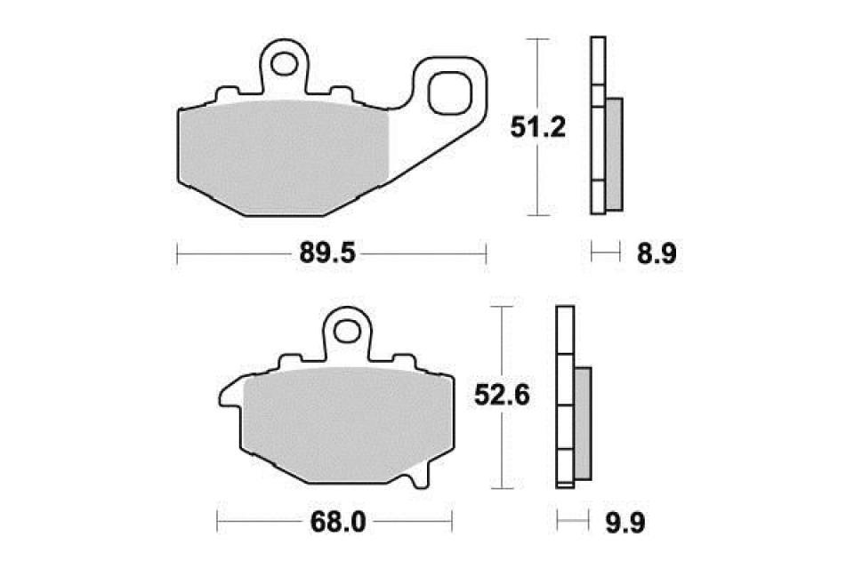 Plaquette de frein Ferodo pour Moto Kawasaki 650 Er6-N 2006 à 2008 ER650AAA/ER650AAD / AR / FDB2012P Neuf