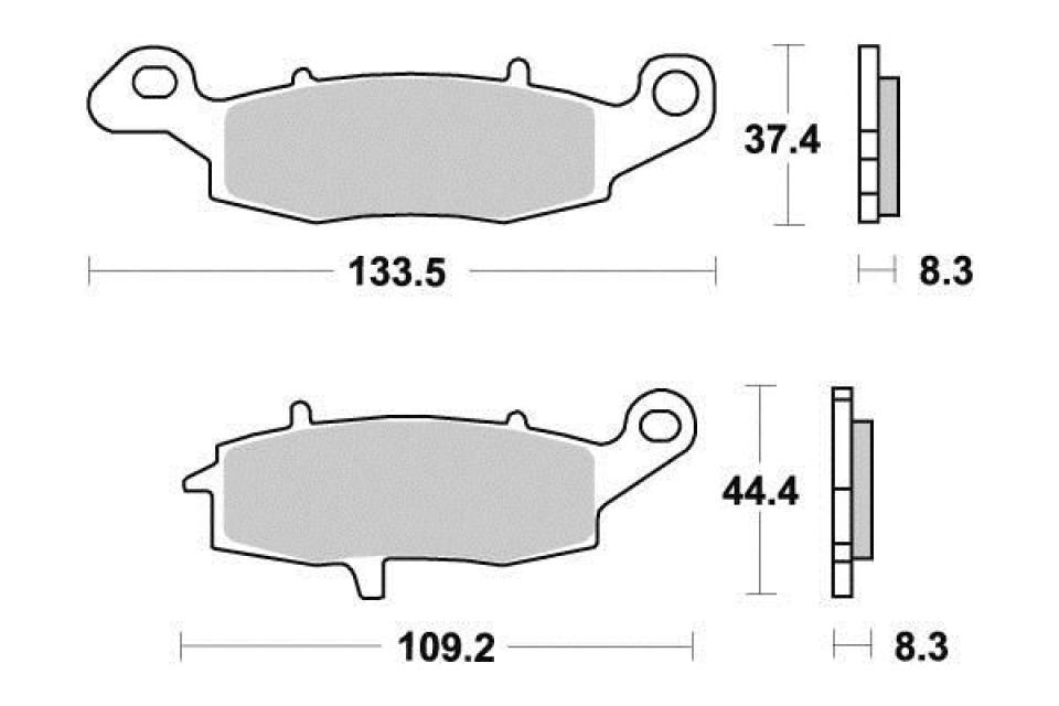 Plaquette de frein Ferodo pour Moto Kawasaki 650 Er6-F 2006 à 2008 EX650ABA / AR Neuf