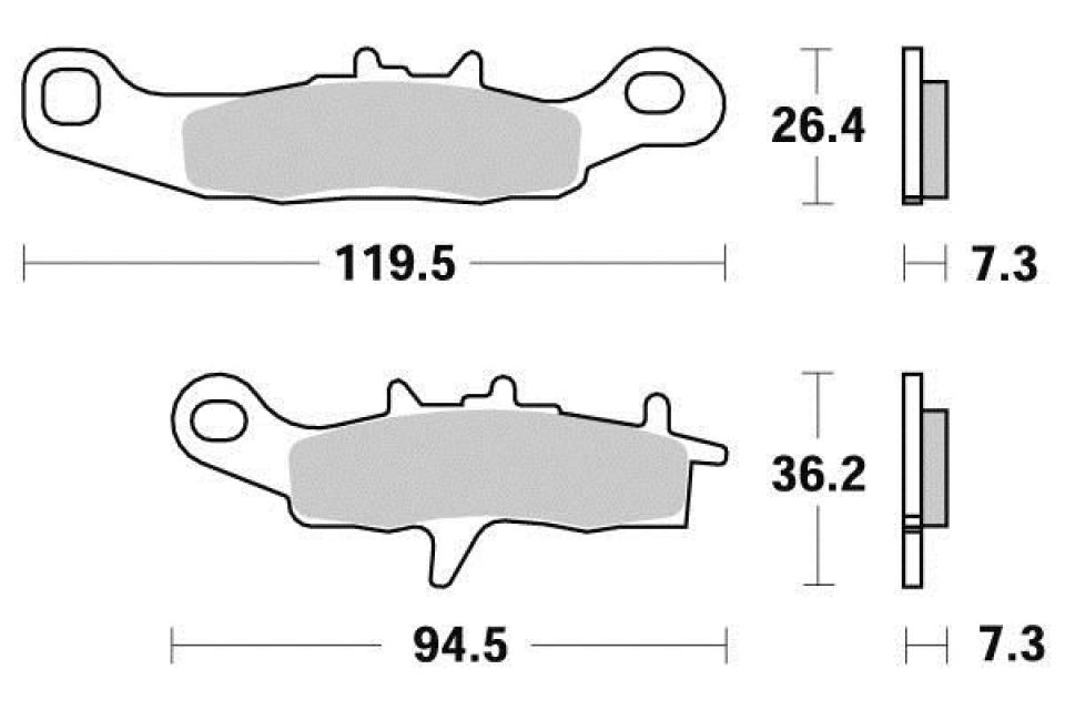 Plaquette de frein Ferodo pour Moto Suzuki 85 RM 2016 RD17C / AV Neuf