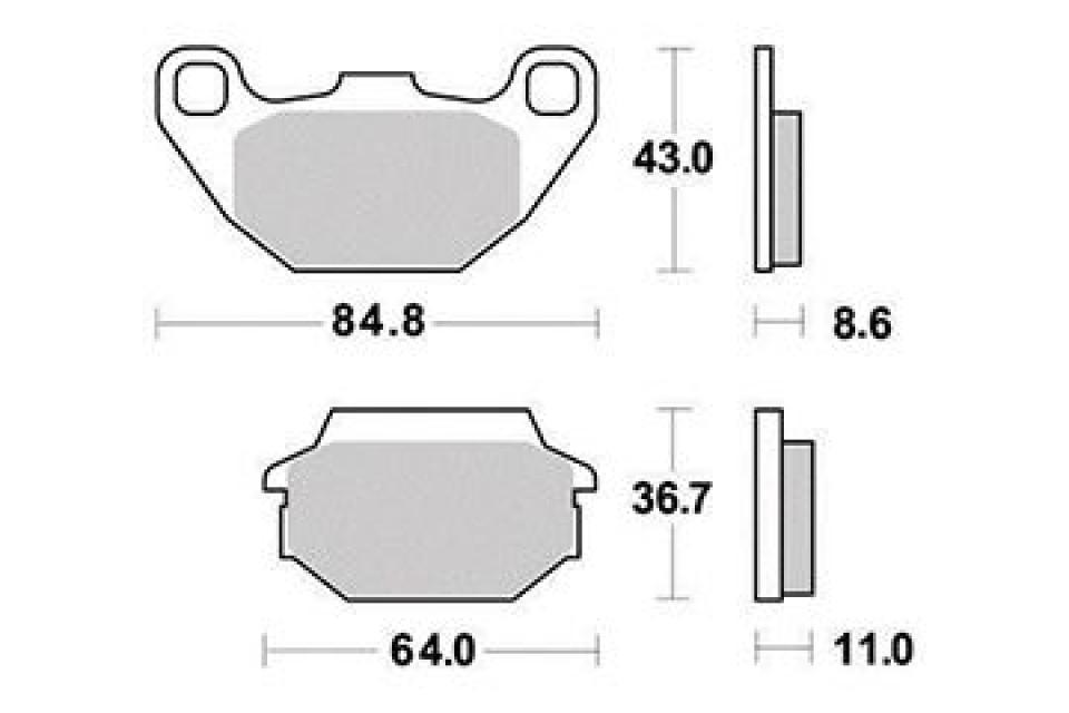 Plaquette de frein Ferodo pour Scooter Sym 200 HD 2007 LH18W8-6 / AV Neuf