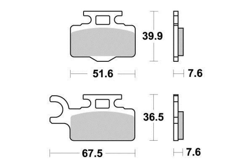 Plaquette de frein Ferodo pour Moto Kawasaki 65 KX 2005 KX065AAA / AV / FDB2110SG Neuf