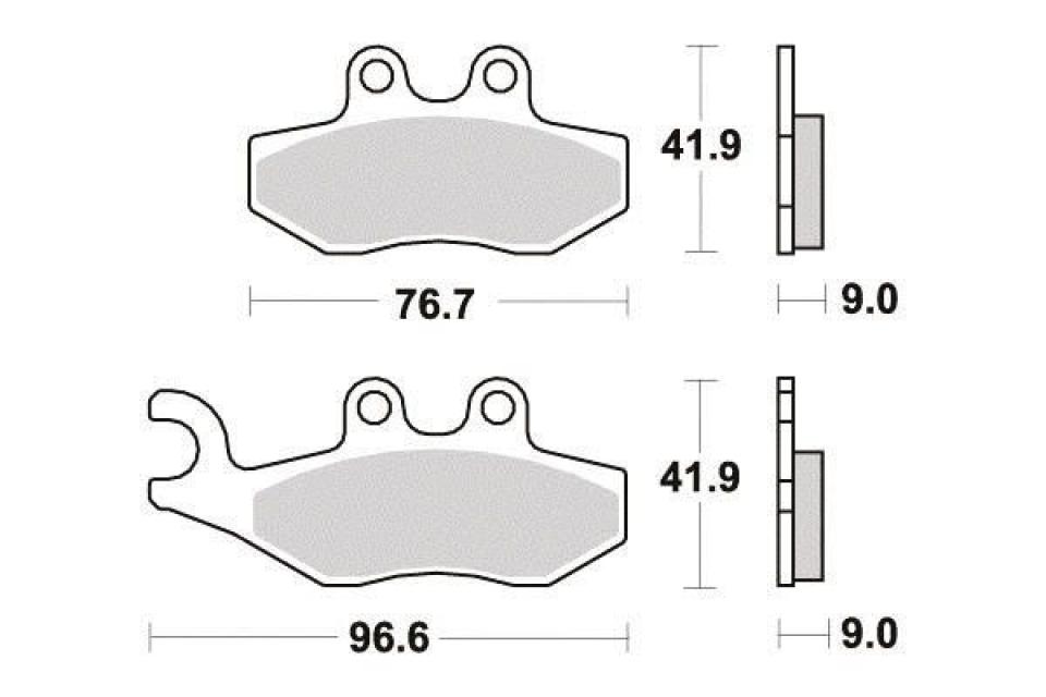 Plaquette de frein Ferodo pour Scooter Gilera 500 Fuoco 2013 à 2014 M61100 / AR Neuf