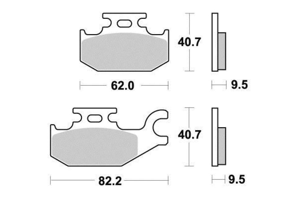 Plaquette de frein Ferodo pour Quad Bombardier 400 Outlander Ho 4X4 2003 à 2006 AV / AR / FDB2148SG Neuf