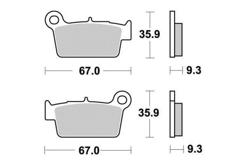 Plaquette de frein Ferodo pour Moto Beta 525 RR 2005 à 2009 AR Neuf