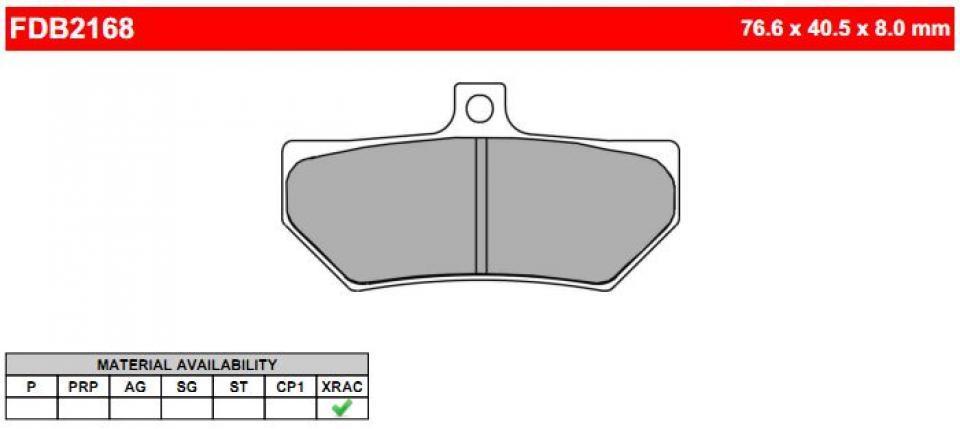 Plaquette de frein Ferodo pour Auto FDB2168XRAC Neuf