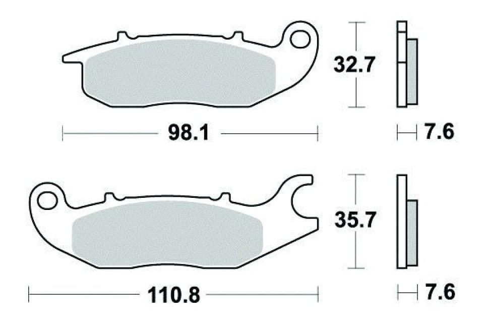 Plaquette de frein Ferodo pour Moto Honda 125 MSX 2013 à 2016 JC61A / AV Neuf