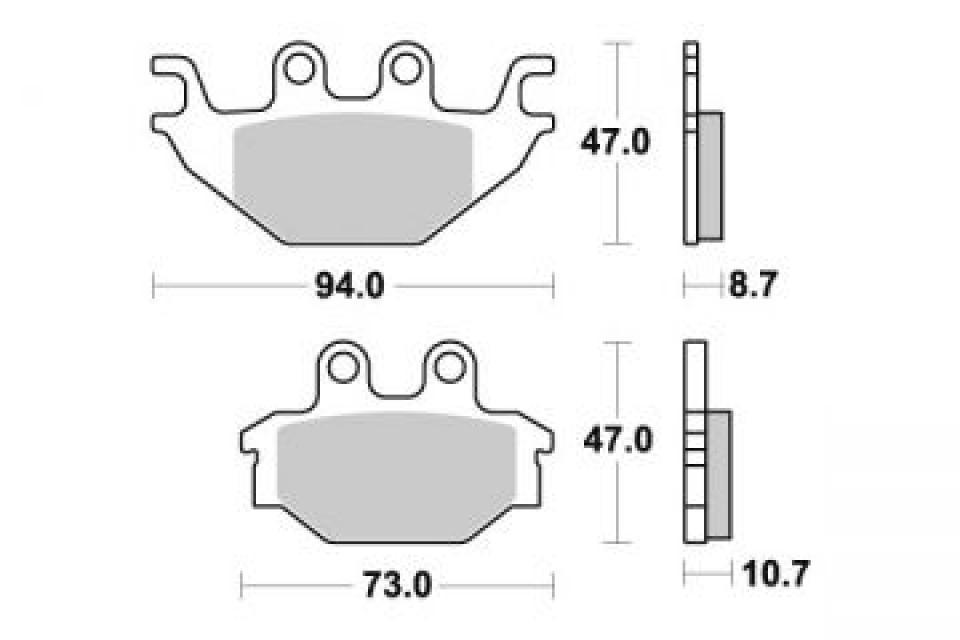 Plaquette de frein Ferodo pour Quad Kymco 250 MXU 2005 à 2007 L60000 / AV Neuf