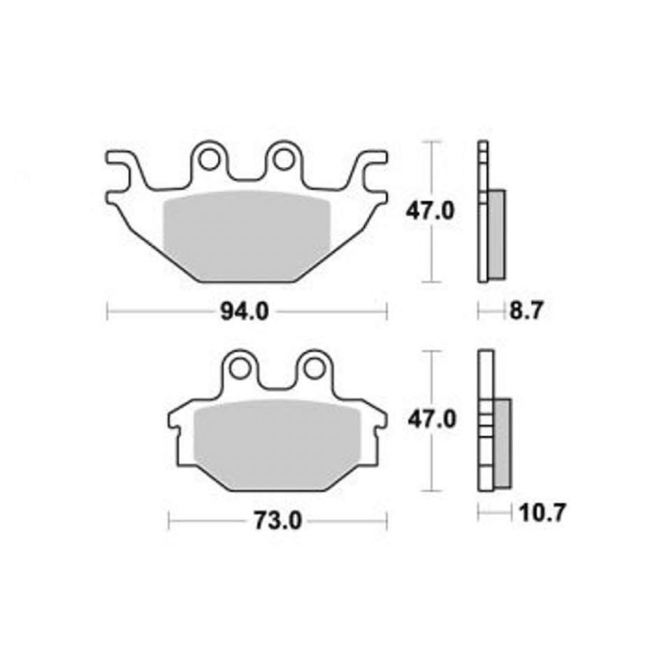 Plaquette de frein Ferodo pour Quad Kymco 250 MXU 2004 à 2007 AVG / AVD Neuf