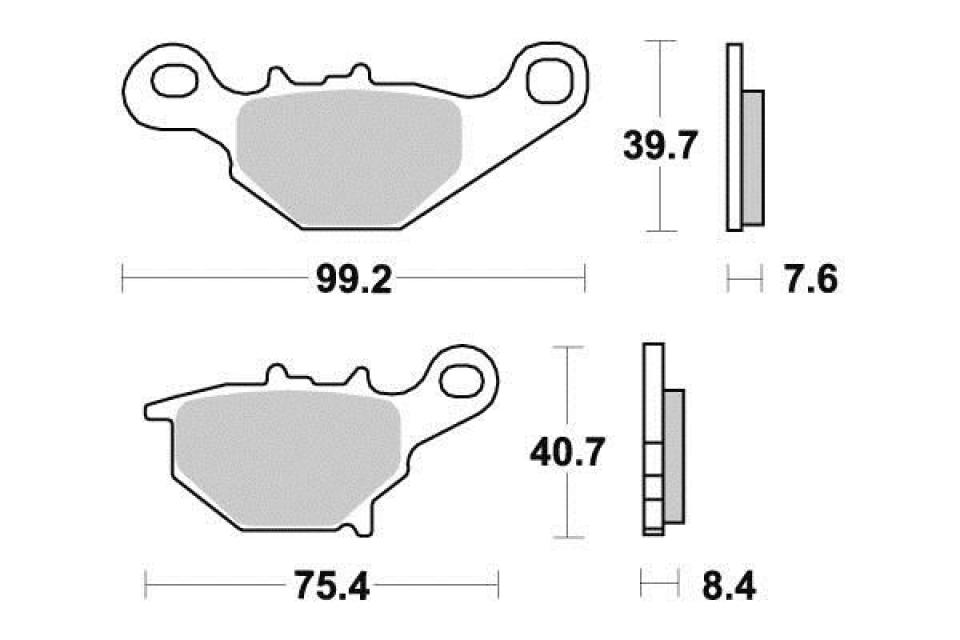 Plaquette de frein Ferodo pour Moto Suzuki 85 RM grandes roues 2005 à 2022 AR / FDB2197SG Neuf
