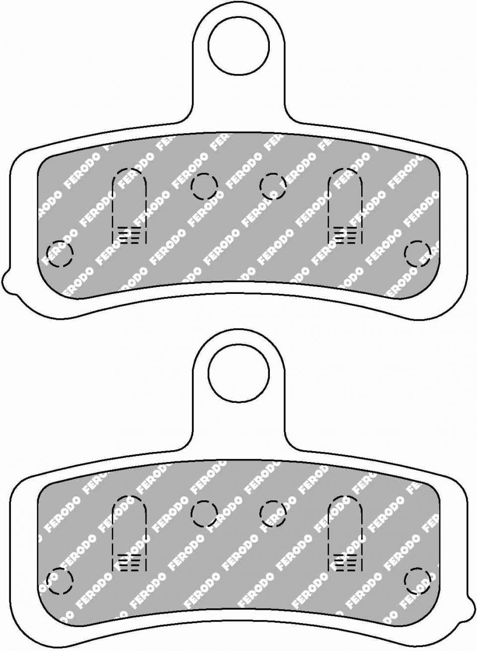 Plaquette de frein Ferodo pour Moto Harley Davidson 1690 Fld Dyna Switchback 2013 à 2015 AV Neuf