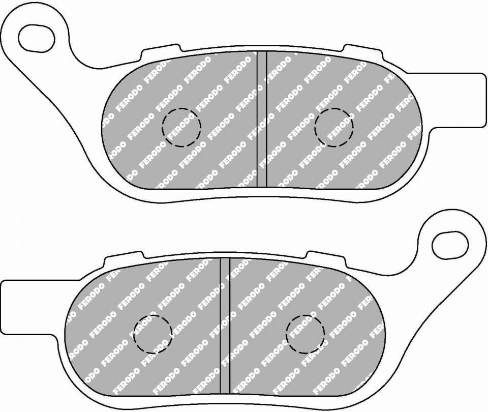 Plaquette de frein Ferodo pour Moto Harley Davidson 1584 Fxdwg I Dyna Wide Glide 2008 AR / FDB2251ST Neuf