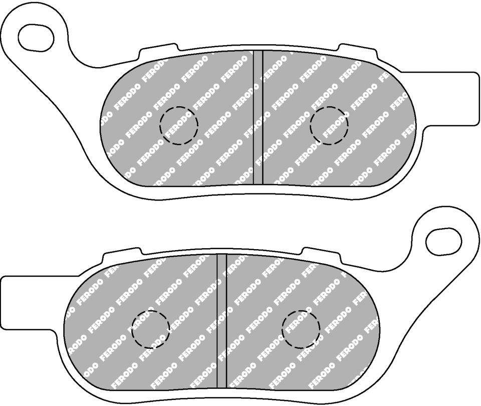 Plaquette de frein Ferodo pour Moto Harley Davidson 1584 Fxdwg I Dyna Wide Glide 2008 AR / FDB2251ST Neuf