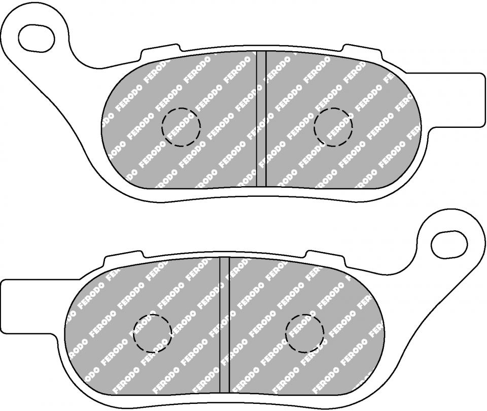 Plaquette de frein Ferodo pour Moto Harley Davidson 1584 Fxdwg I Dyna Wide Glide 2008 AR / FDB2251ST Neuf