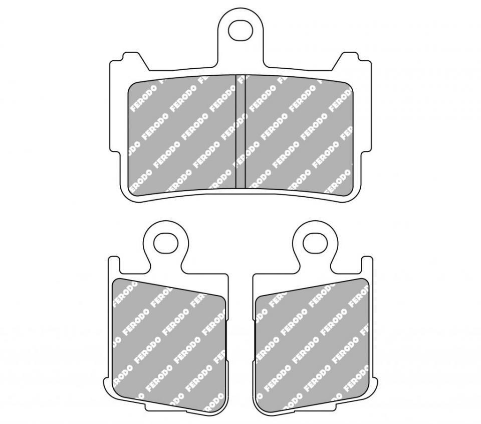 Plaquette de frein Ferodo pour Moto Honda 1200 Vfr F Dct 2010 à 2011 AVG / AVD Neuf