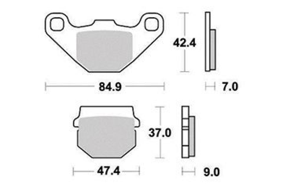 Plaquette de frein Ferodo pour Quad Derbi 200 DXR 2005 SM1B1A / AV Neuf