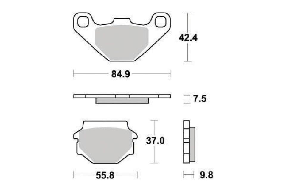 Plaquette de frein Ferodo pour Quad Eton 250 Vector St 2005 à 2007 AR Neuf
