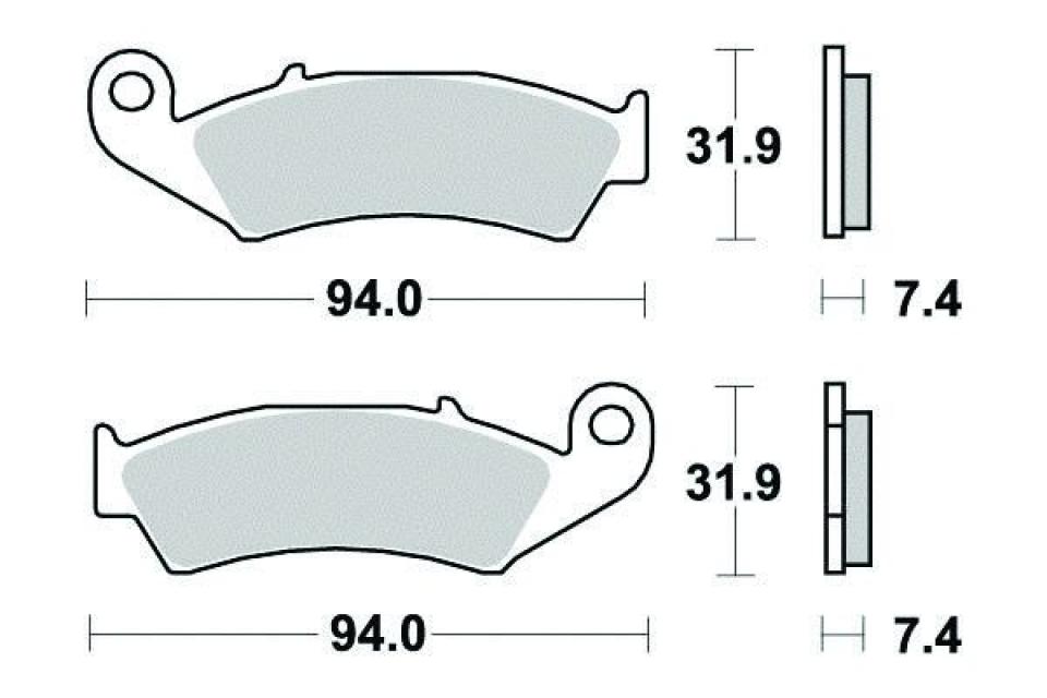 Plaquette de frein Ferodo pour Moto Honda 500 CR 1987 PE020 / AV Neuf