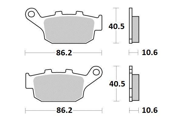 Plaquette de frein AR Ferodo pour moto Buell 1199 M2 cyclone 1997-2005 FDB531ST