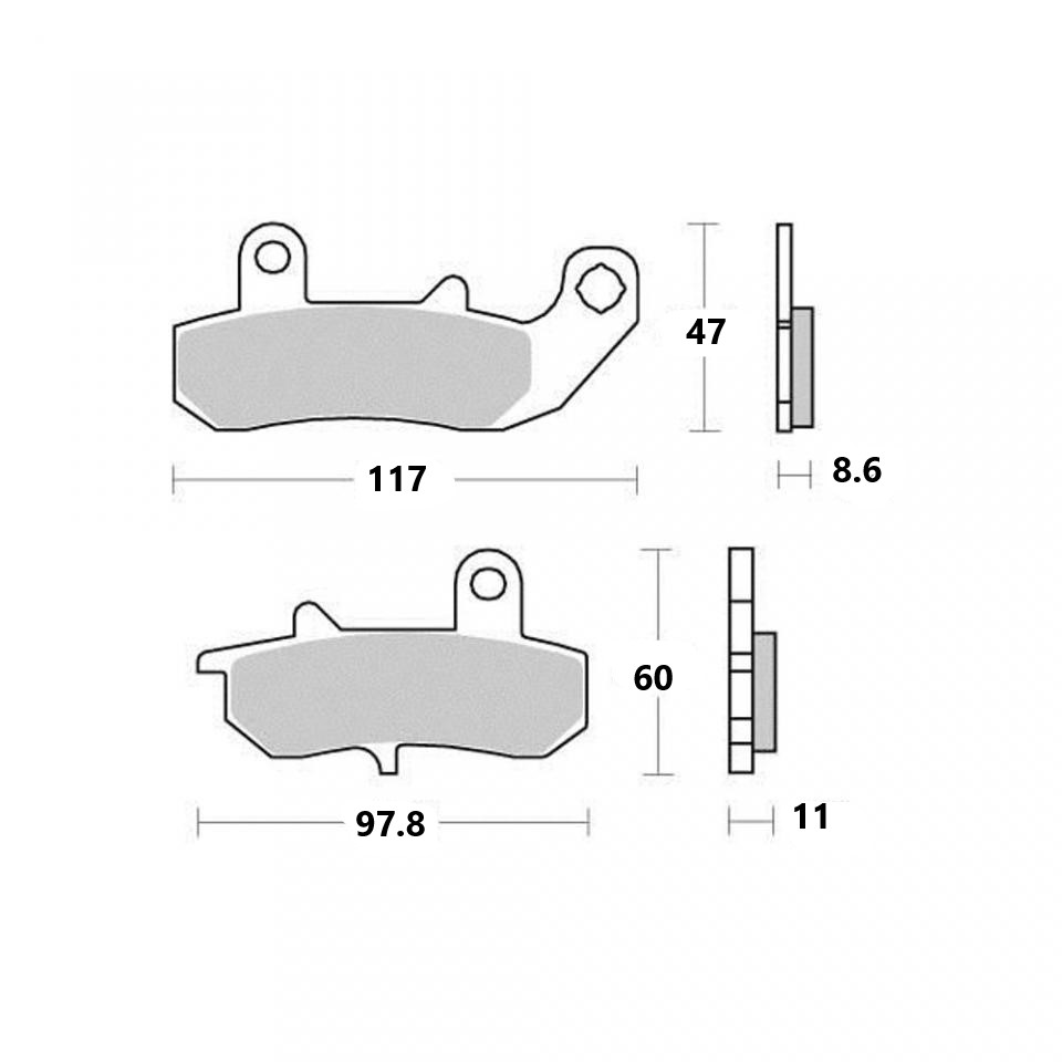 Plaquette de frein Ferodo pour Moto Suzuki 750 DR 1988 à 1989 SR41A / AV Neuf